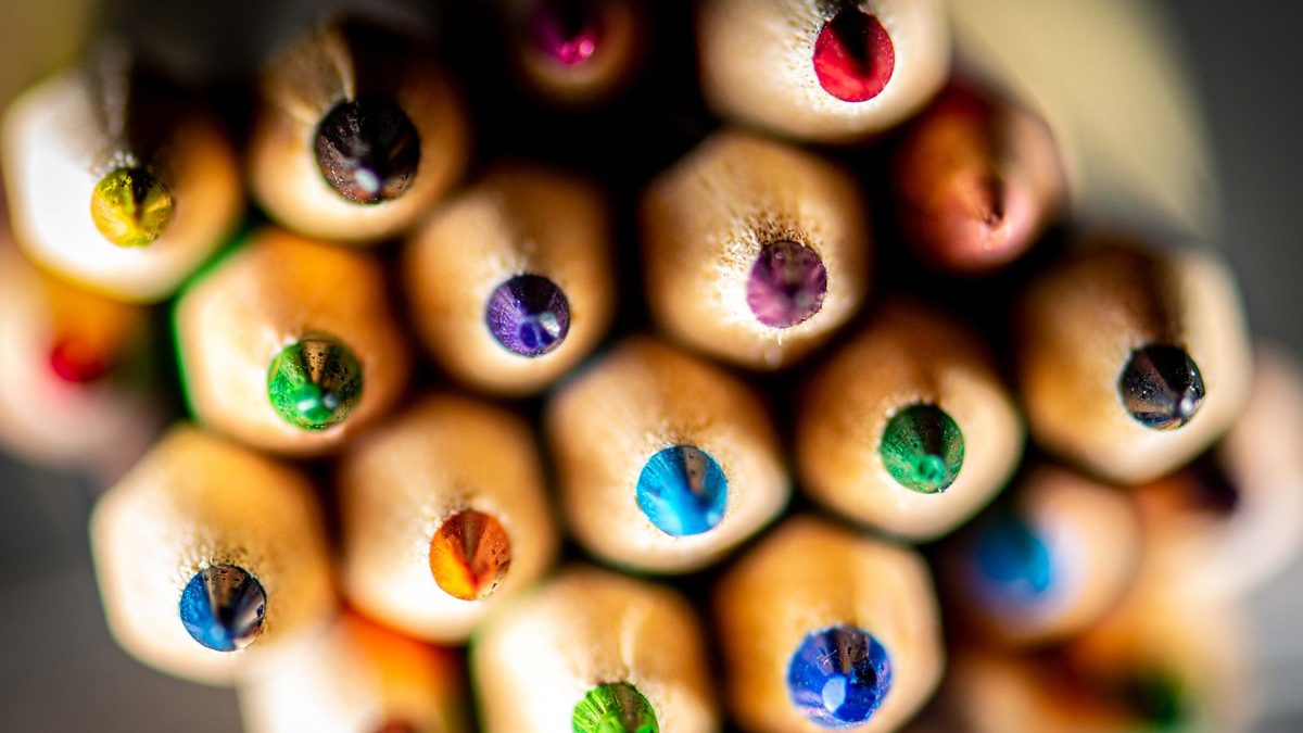 A very sharp pencil point photographed in macro detail