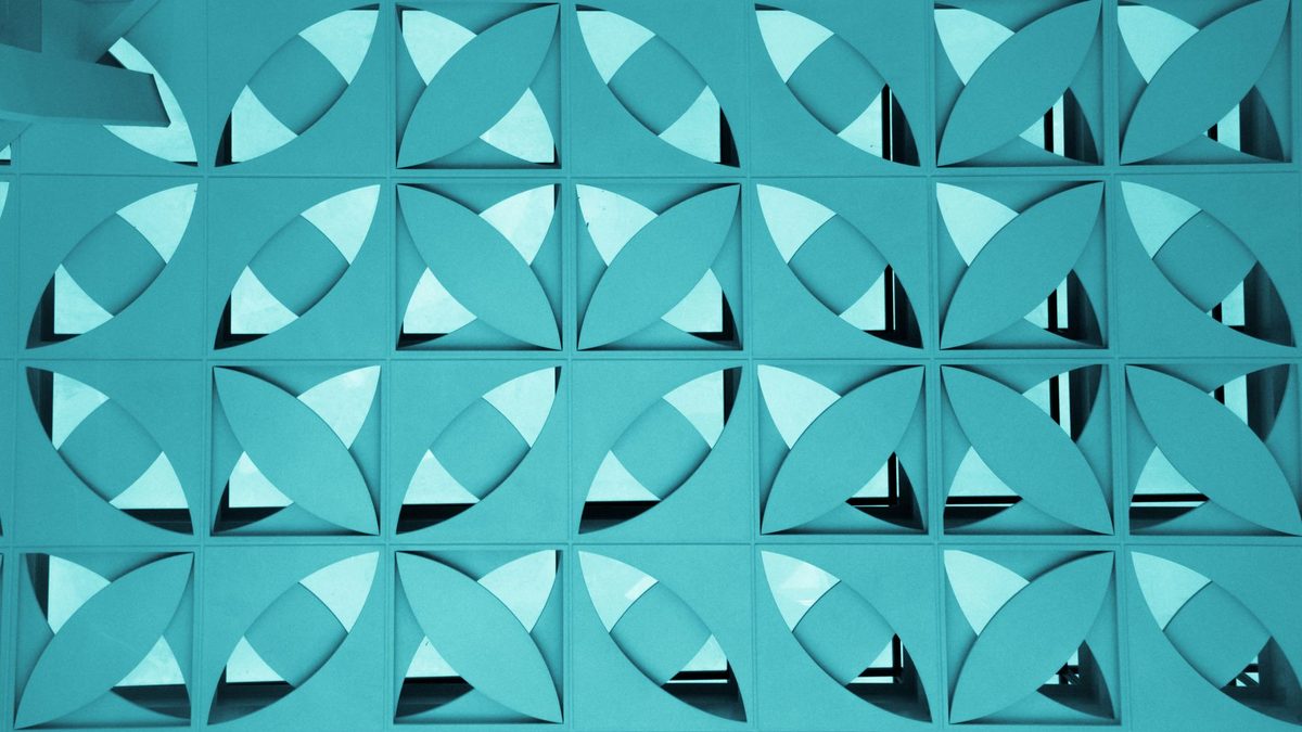 A repetitive geometric pattern drawn by hand