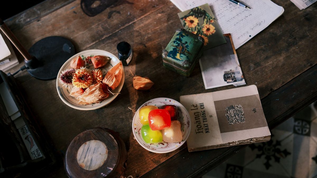 Vintage stationery and writing desk objects