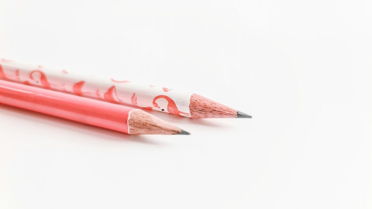 A set of decorated and patterned stationery pencils